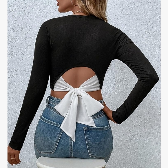 Long sleeve crop top - Picture 1 of 6